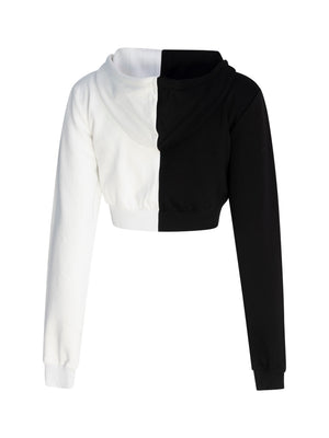 Two Tone Crop Hoodie