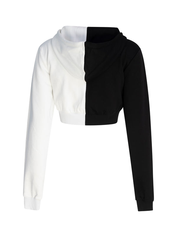 Two Tone Crop Hoodie