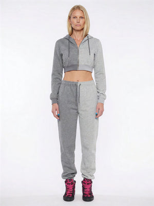Two Tone Crop Hoodie