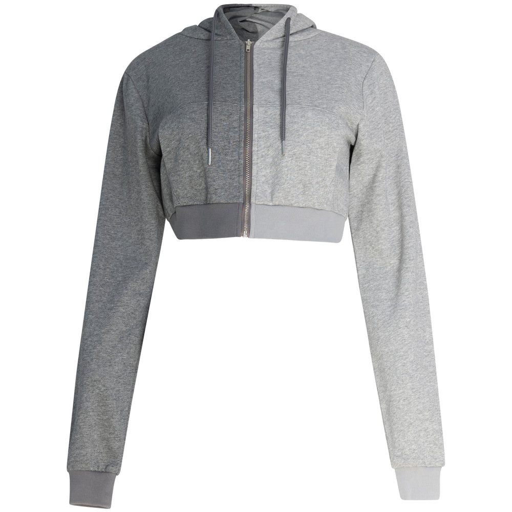 Two Tone Crop Hoodie