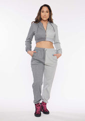 Two Tone Crop Hoodie