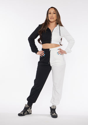 Two Tone Crop Hoodie