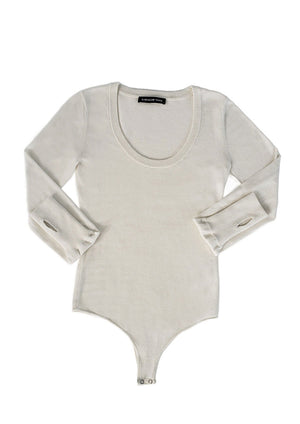 U Neck Bodysuit Long Sleeve