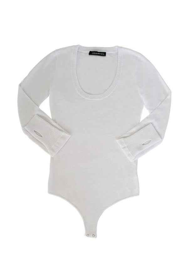 U Neck Bodysuit Long Sleeve