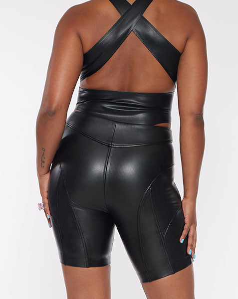 
                  
                    Vegan Leather Long Short
                  
                