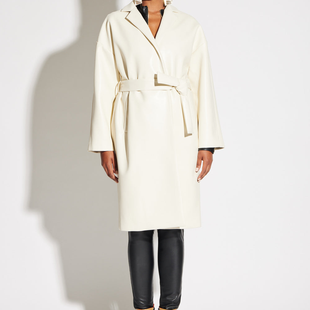 Vegan Leather Coat