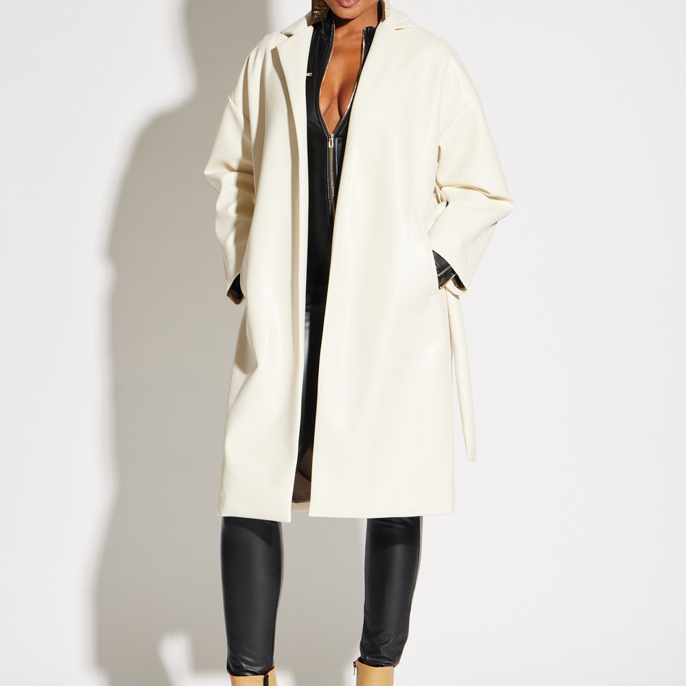 
                  
                    Vegan Leather Coat
                  
                