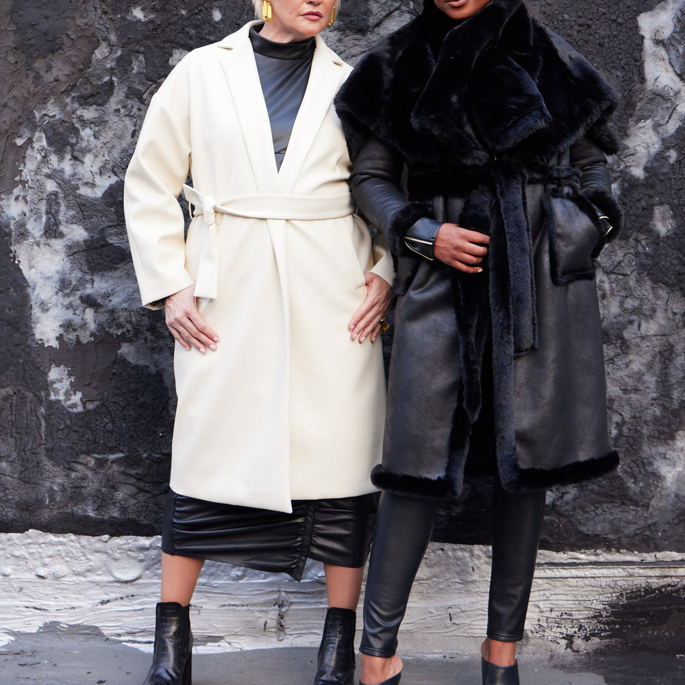
                  
                    Vegan Leather Coat
                  
                