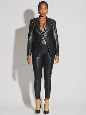 Vegan Leather Legging