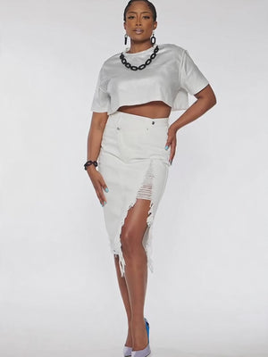 Cross Over Midi Skirt