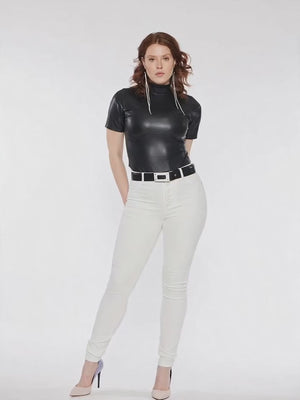 Button Fly Skinny Jeans