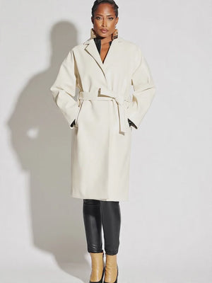Vegan Leather Coat