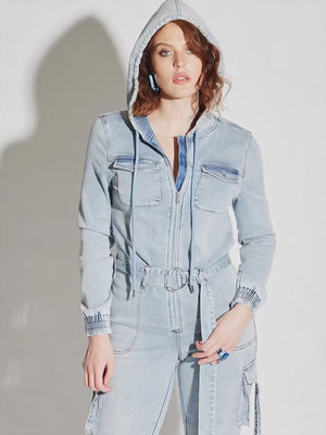Terry Denim Jumpsuit